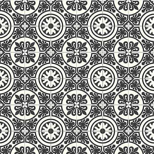  Print Mosaic1020-Black&White cement tiles